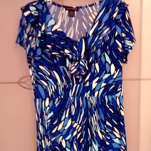 Susan Lawrence Multi Blue, White-Black Dress